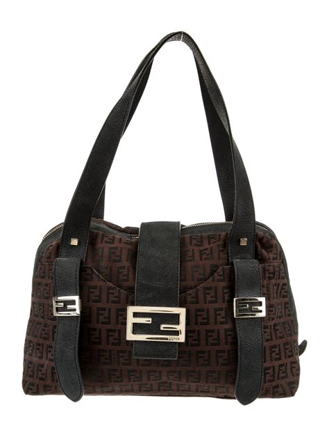 fendi brown zucchino tote bag|fendi zucchino shoulder bag.